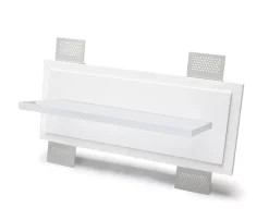 Applique Da Parete-Selezionato da Mazzolaluce Applique mensola in vetro gesso 30cm luminosa 5w 2700k da incasso