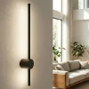 Applique Da Parete-Perenz Illuminazione Applique moderna bacchetta nera led 12w 3000k clock perenz