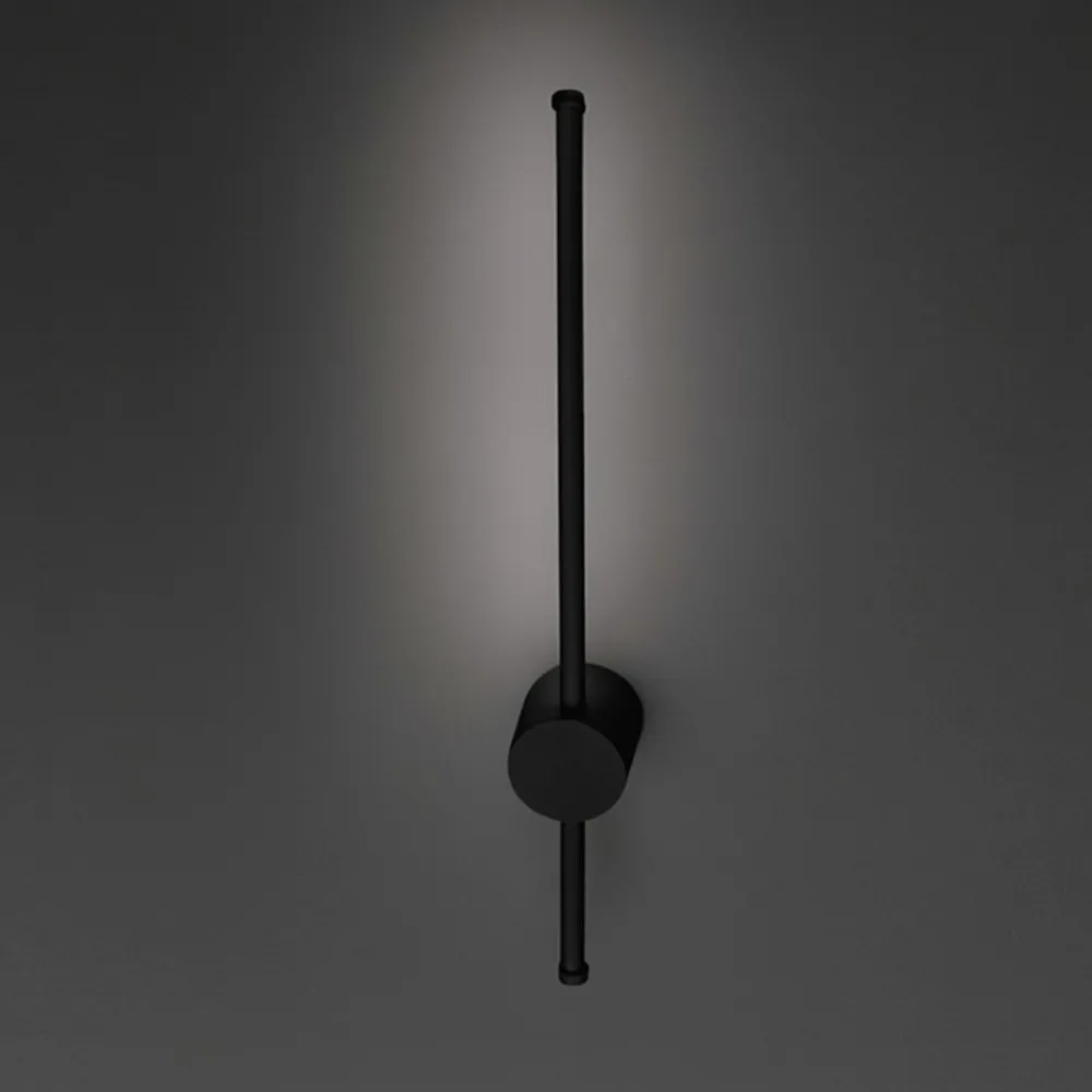 Applique Da Parete-Perenz Illuminazione Applique moderna bacchetta nera led 12w 3000k clock perenz