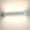Applique Da Parete-Top Light Applique moderna bios argento rettangolare led 3000k 400k