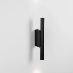 Applique Da Parete-Selezionato da Mazzolaluce Applique moderna cilindro rigato nero led 11w 3000k biemissione