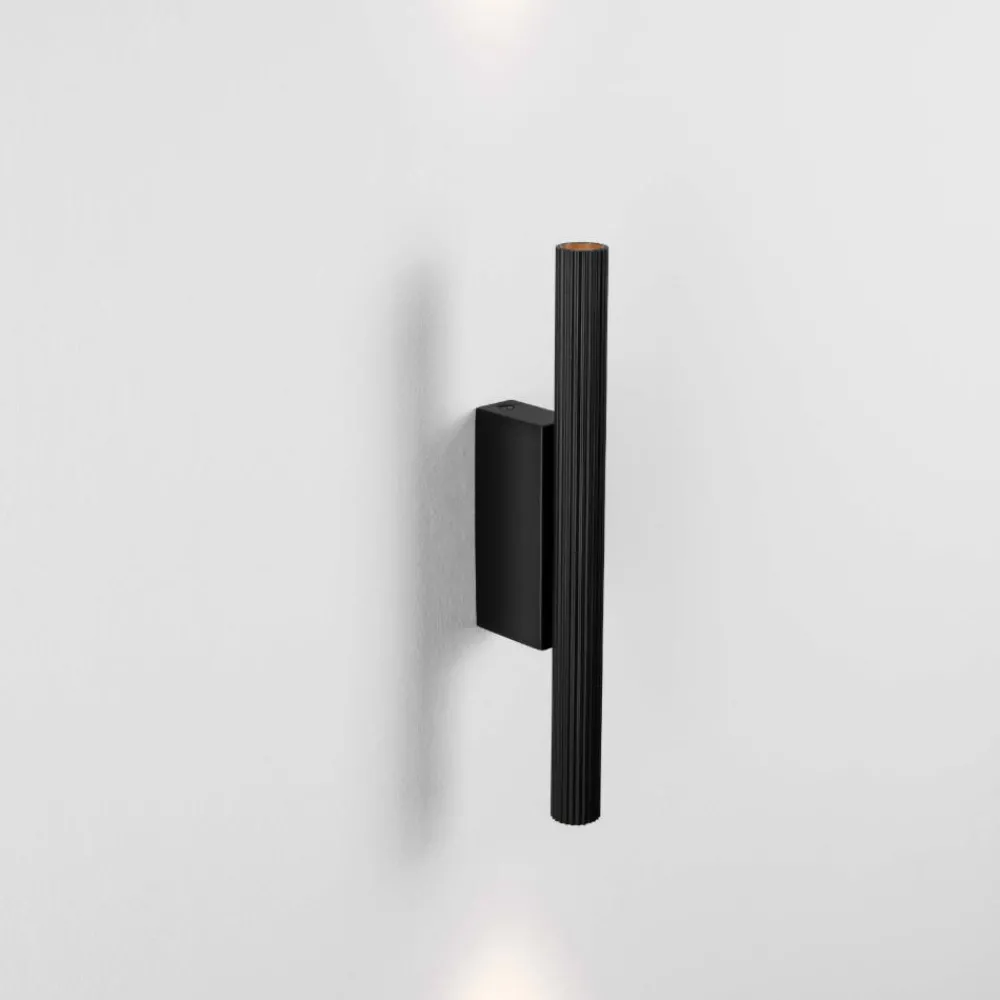 Applique Da Parete-Selezionato da Mazzolaluce Applique moderna cilindro rigato nero led 11w 3000k biemissione