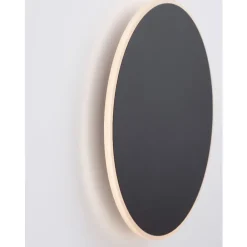 Applique Da Parete-Selezionato da Mazzolaluce Applique moderna 30cm rotonda disco nero led 20w 3000k