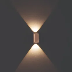 Applique Da Parete-Selezionato da Mazzolaluce Applique moderna colore moca caffe led biemissione