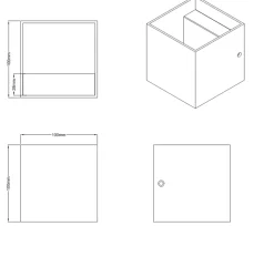 Applique Da Parete-Selezionato da Mazzolaluce Applique moderna cubo led 4,5w 3000k alluminio