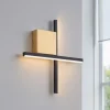 Applique Da Parete-Selezionato da Mazzolaluce Applique moderna design nero oro led 10w 3000k