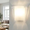 Applique Da Parete-Fabas Luce Applique moderna di vetro trasparente curvo viki