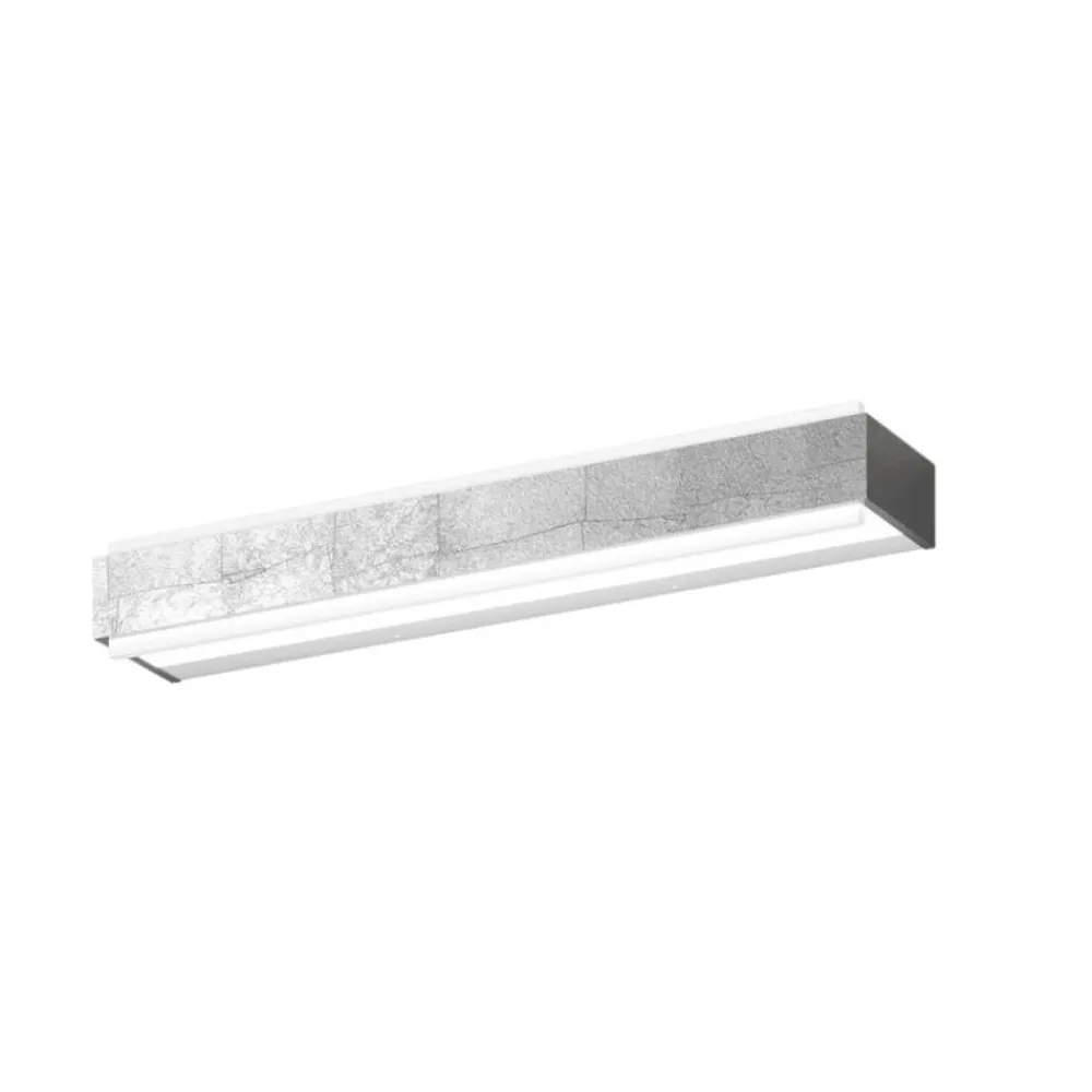 Applique Da Parete-Top Light Applique moderna foglia argento bios led 24w