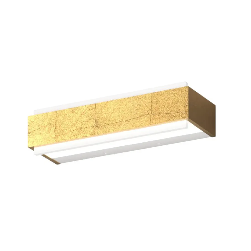 Applique Da Parete-Top Light Applique moderna foglia oro led 12w bios dm toplight