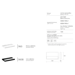 Applique Da Parete-IsyLuce Applique moderna plate bianco led 12w 3000k fp
