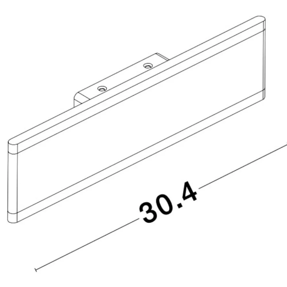 Applique Da Parete-Selezionato da Mazzolaluce Applique moderna led 3000k bianco 30cm