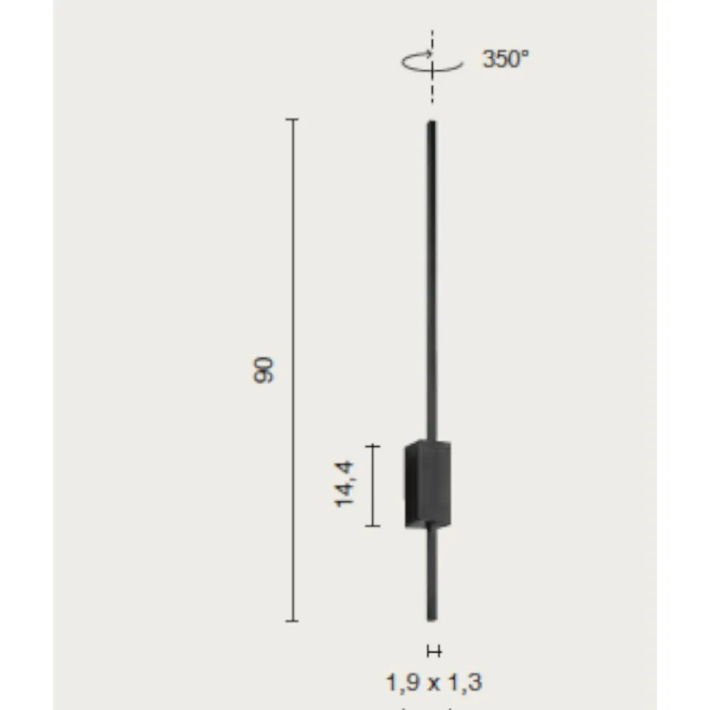 Applique Da Parete-Ondaluce Applique moderna led 3000k dimmerabile 90cm agos bianca