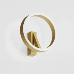 Applique Da Parete-Gea Luce Applique moderna led 3000k oro criseide biemissione dimmerabile