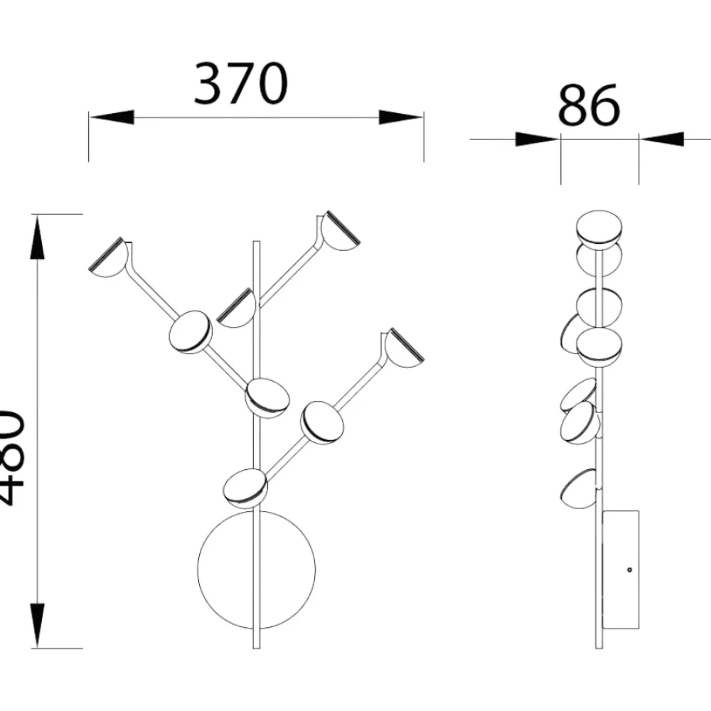 Applique Da Parete-Selezionato da Mazzolaluce Applique moderna led 24w 3000k bianco design per soggiorno