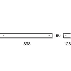 Applique Da Parete-Linea Light Applique moderna mille w1 led 34w vetro bianco