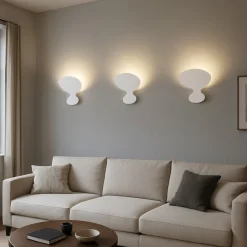 Applique Da Parete-Selezionato da Mazzolaluce Applique moderna luminosa 3 lampade metallo bianco
