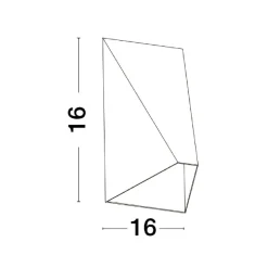 Applique Da Parete-Selezionato da Mazzolaluce Applique moderna nera squadrata led 3w 3000k