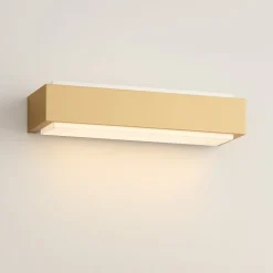 Applique Da Parete-Top Light Applique moderna oro rettangolare bios dm