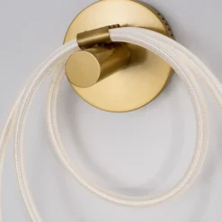 Applique Da Parete-Selezionato da Mazzolaluce Applique moderna oro tubo led iin silicone di fibra intrecciata