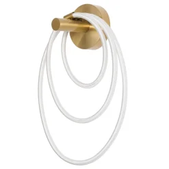 Applique Da Parete-Selezionato da Mazzolaluce Applique moderna oro tubo led iin silicone di fibra intrecciata