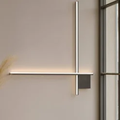 Applique Da Parete-Selezionato da Mazzolaluce Applique moderna per interni nero led 21w 2700k dimmerabile