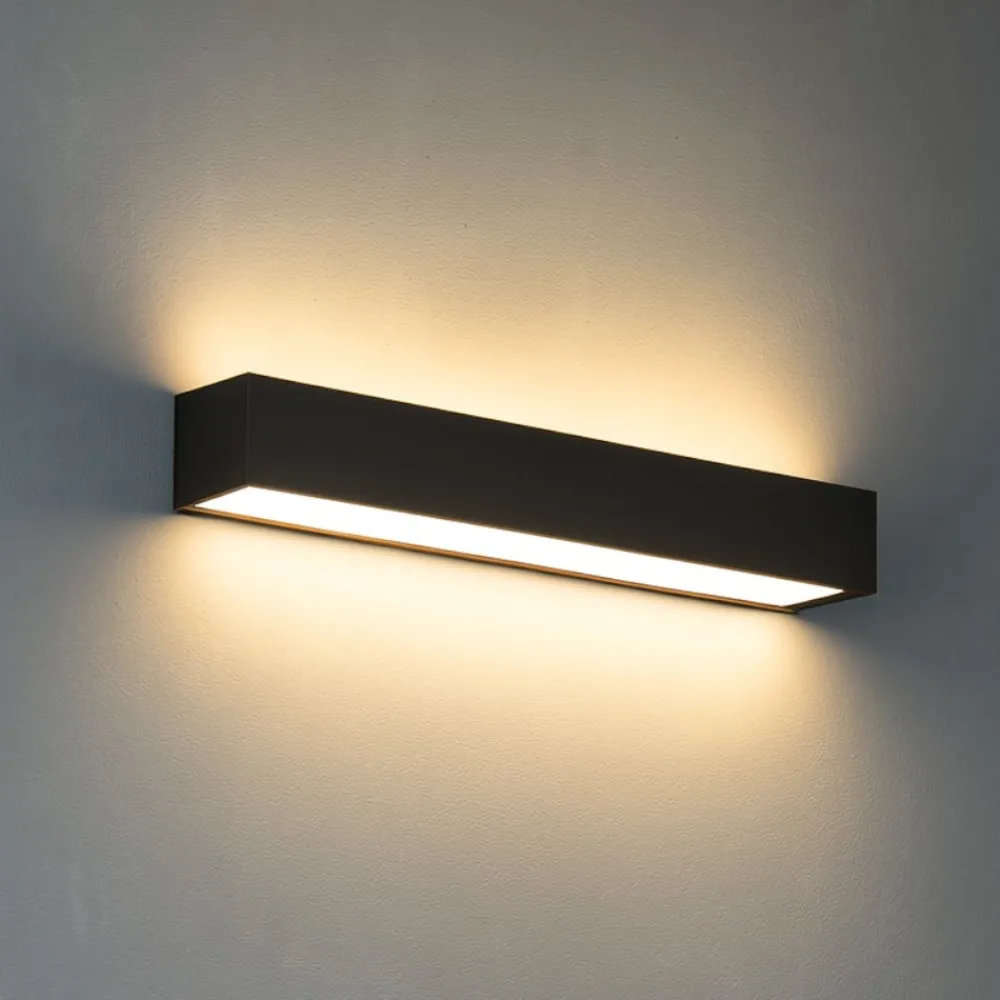 Applique Da Parete-Top Light Applique moderna rettangolare marrone led 18w 3000k 4000k