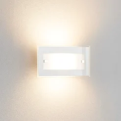 Applique Da Parete-Top Light Applique moderne da parete vetro bianco brick