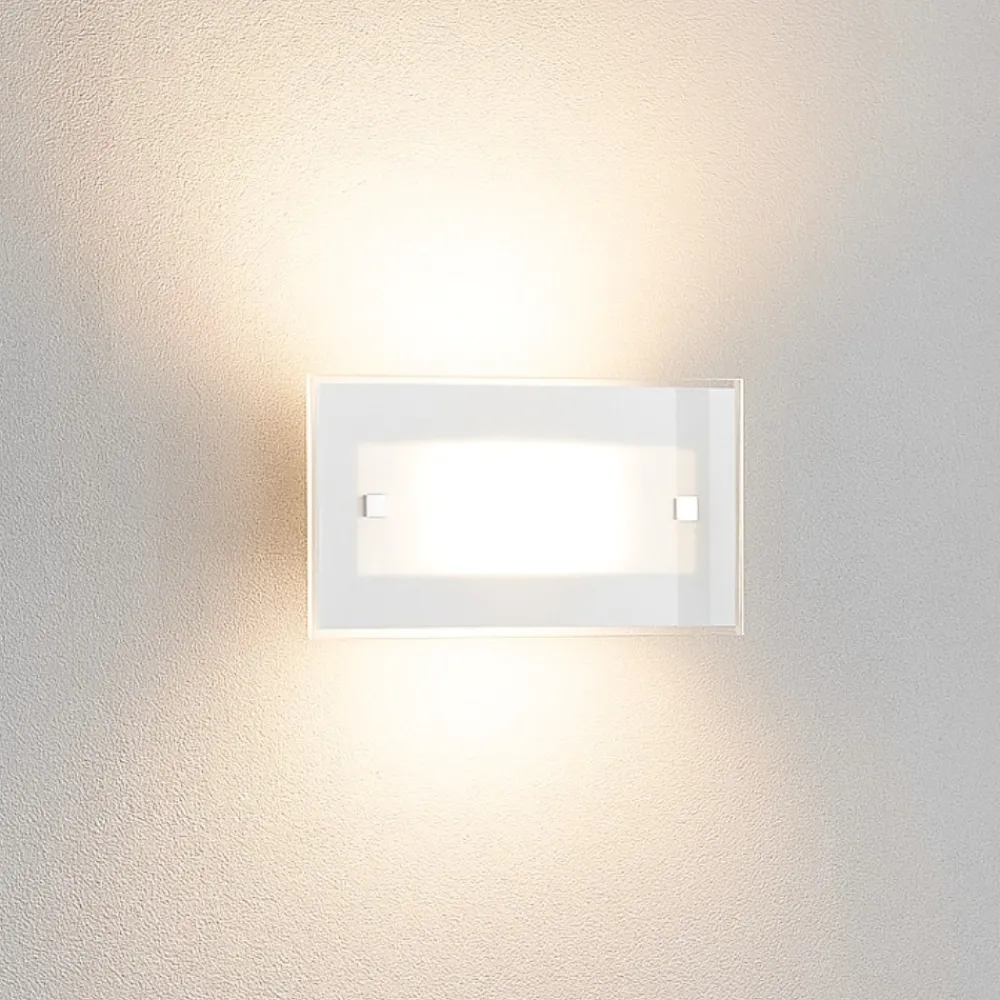Applique Da Parete-Top Light Applique moderne da parete vetro bianco brick