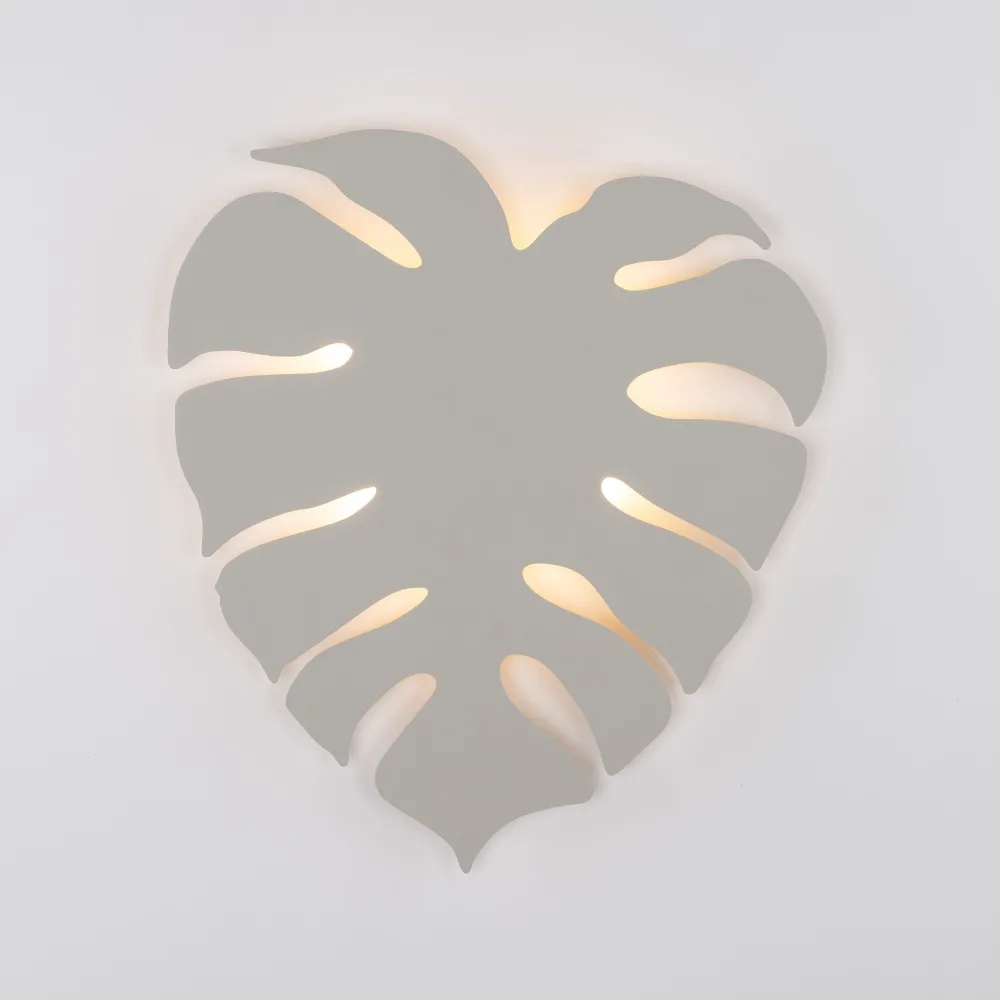 Applique Da Parete-Selezionato da Mazzolaluce Applique monstera grande beige per soggiorno