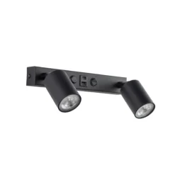Applique Camera Da Letto-Selezionato da Mazzolaluce Applique multifunzione con interruttori presa usb nero per comodini camera da letto