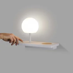 Applique Camera Da Letto-Selezionato da Mazzolaluce Applique multifunzione per comodino camera da letto lato destro caricatore wireless usb