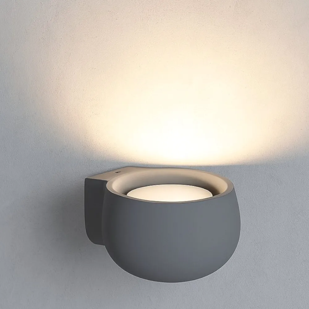 Applique Da Parete-Sforzin Illuminazione Applique mysia grigio sforzin in gesso design moderna