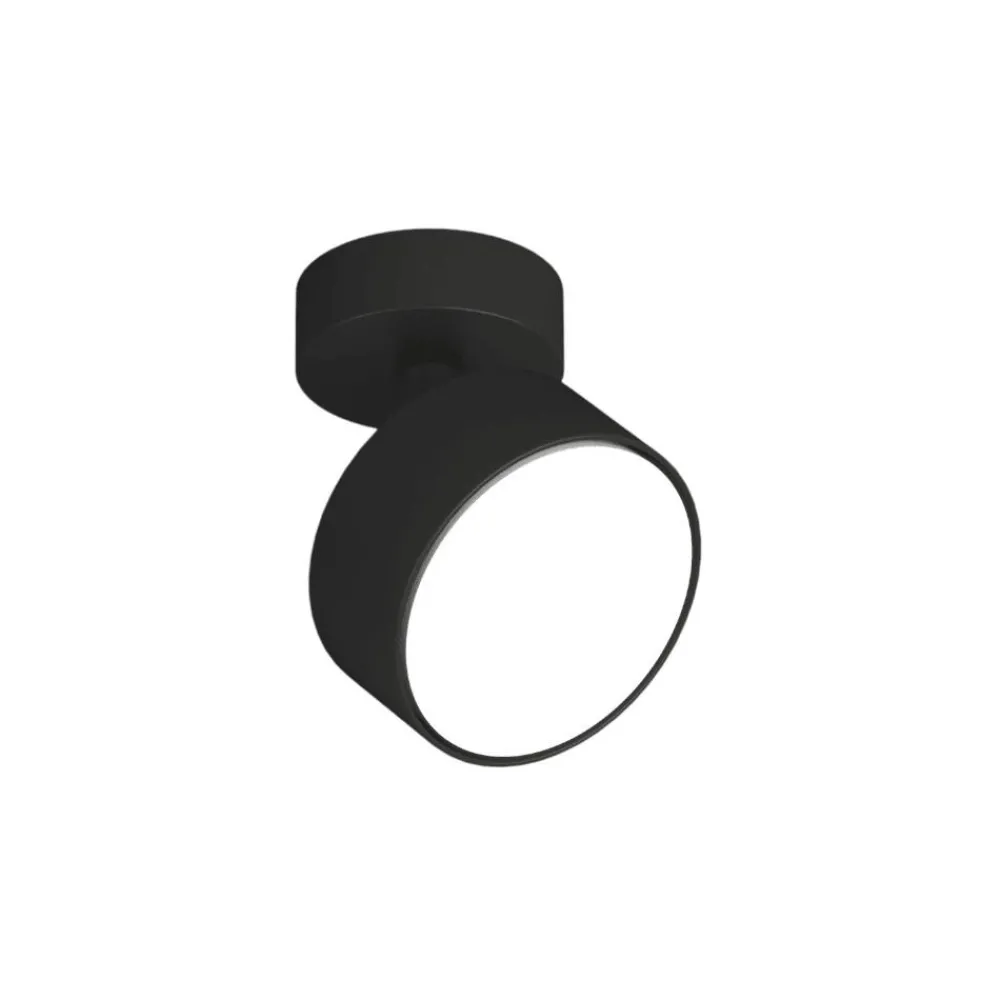 Applique Da Parete-Top Light Applique nera con spot orientabile da parete toplight