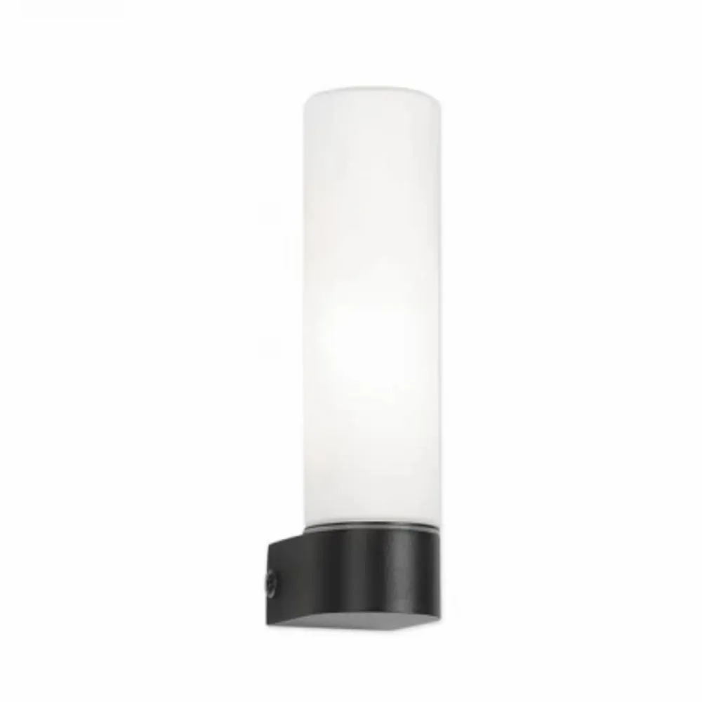Applique Da Bagno-Selezionato da Mazzolaluce Applique nera da bagno moderno vetro bianco ip44