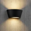 Applique Da Esterno-Selezionato da Mazzolaluce Applique nera da esterno moderna led biemissione 6w 4000k