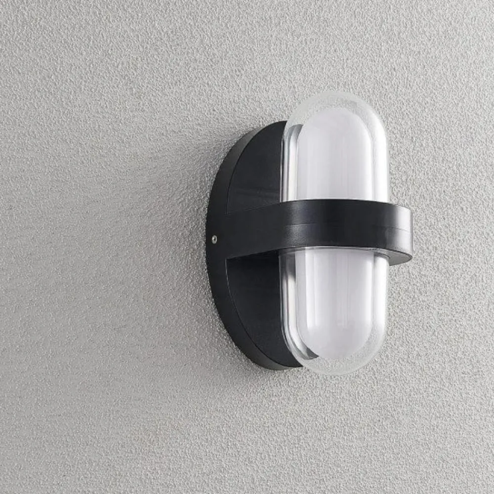 Applique Da Esterno-Selezionato da Mazzolaluce Applique nera da esterno moderna led 7w 3000k