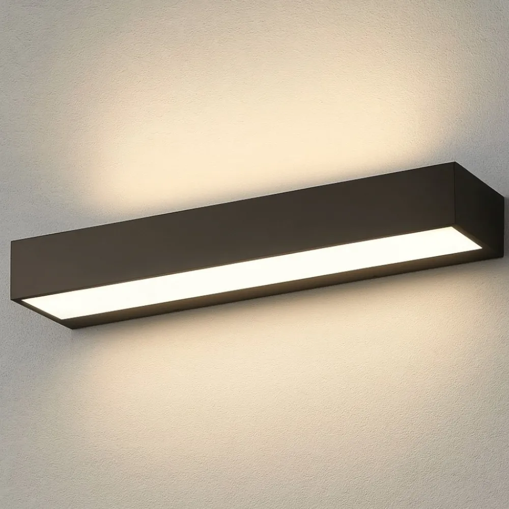 Applique Da Parete-Top Light Applique nera da parete bios led 24w