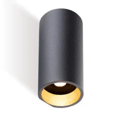 Applique Da Esterno-Selezionato da Mazzolaluce Applique nera e oro da esterno led 12w 3000k biemissione ip54