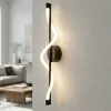 Applique Da Parete-Selezionato da Mazzolaluce Applique nera lampada da parete tubo silicone led design moderna