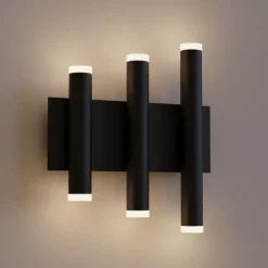 Applique Da Parete-Selezionato da Mazzolaluce Applique nera led 36w 3000k design moderna da parete