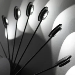 Applique Da Parete-Vivida International Applique nera led 36w 3000k dimmerabile vivida helix moderna