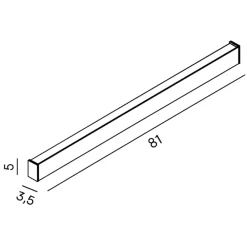 Applique Da Parete-Perenz Illuminazione Applique nera led 30w 3000k rettangolare rummo