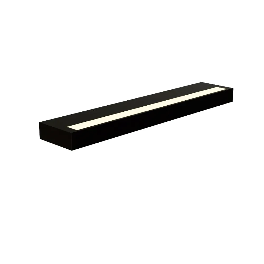 Applique Da Parete-Selezionato da Mazzolaluce Applique nera mensola led 40w cct 2700k-3000k-4000k dimmerabile