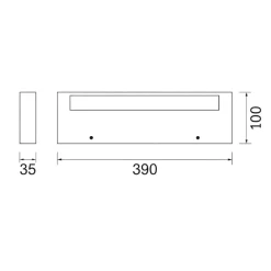 Applique Da Parete-Selezionato da Mazzolaluce Applique nera moderna led 30w 2700k-3000k-4000k dimmerabile