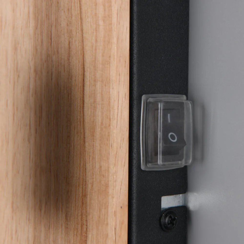 Applique Da Bagno-Selezionato da Mazzolaluce Applique nera per bagno in legno naturale ip44