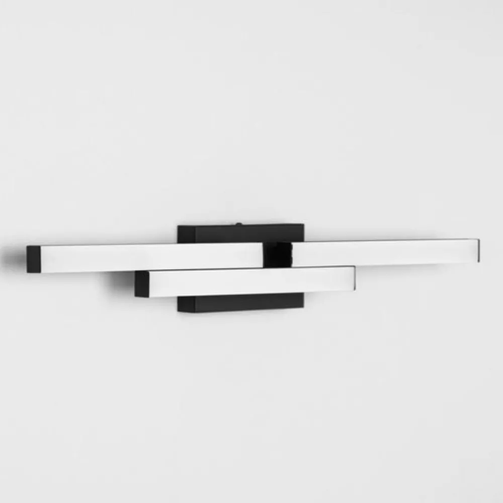 Applique Da Bagno-Selezionato da Mazzolaluce Applique nera per bagno led 14w 4000k geometrica