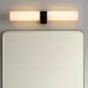 Applique Da Bagno-Selezionato da Mazzolaluce Applique nera per bagno 2 luci vetro bianco ip44