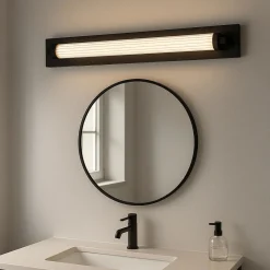 Applique Da Bagno-Selezionato da Mazzolaluce Applique nera per bagno moderno led 16w 3000k