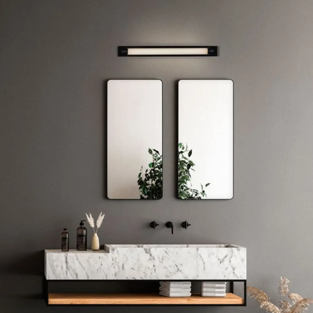 Applique Da Bagno-Selezionato da Mazzolaluce Applique nera per bagno moderno led 16w 3000k