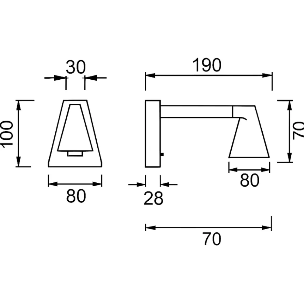Applique Camera Da Letto-Selezionato da Mazzolaluce Applique nera per camera da letto moderna da comodino